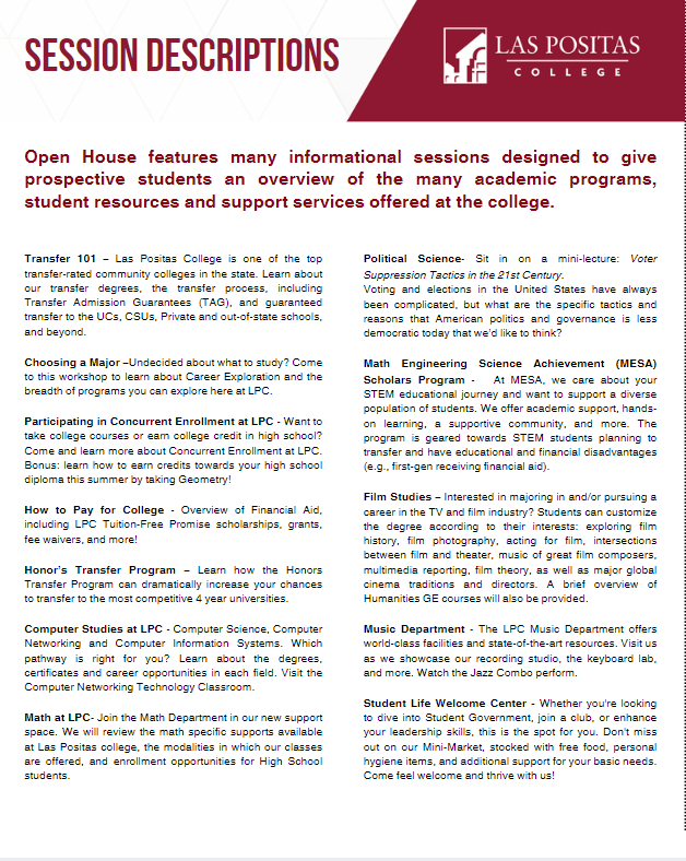 Las Positas College Open House